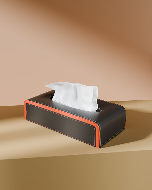 LEATHER TISSUE BOX